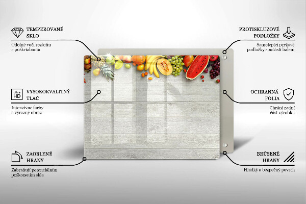 Protection plaque induction Fruits sur planches