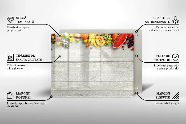 Protection plaque induction Fruits sur planches