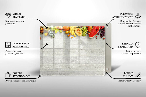 Protection plaque induction Fruits sur planches