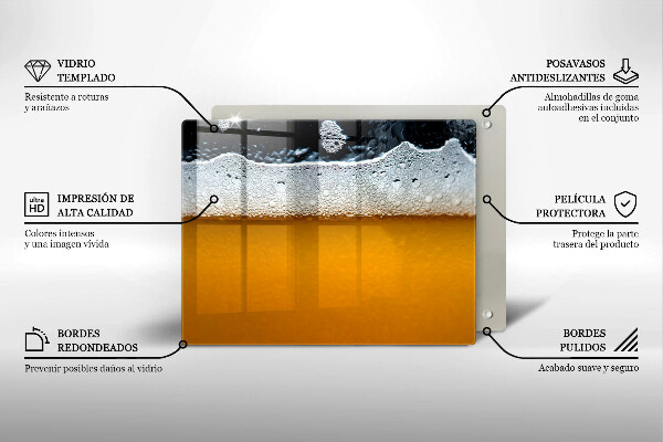 Protection plaque induction Boire de la mousse de bière