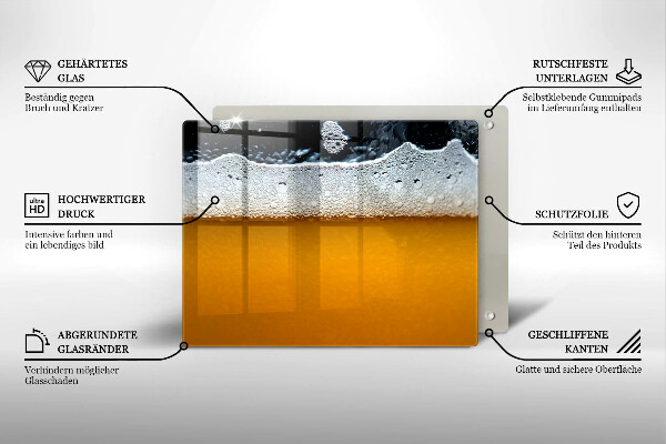 Protection plaque induction Boire de la mousse de bière