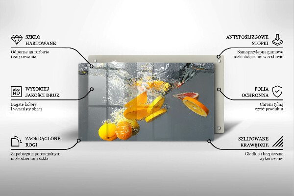 Protection plaque induction Citrons dans l'eau