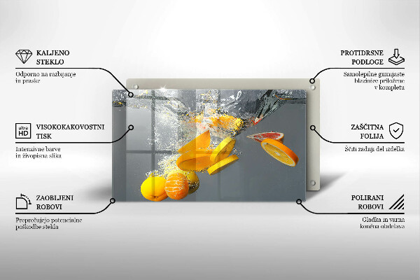 Protection plaque induction Citrons dans l'eau