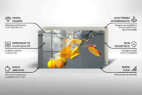 Protection plaque induction Citrons dans l'eau