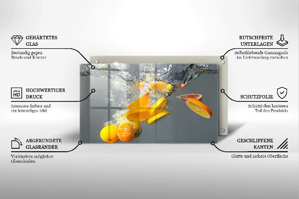 Protection plaque induction Citrons dans l'eau
