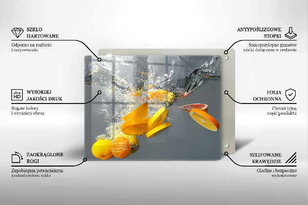 Protection plaque induction Citrons dans l'eau