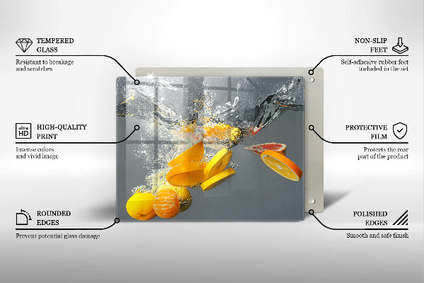 Protection plaque induction Citrons dans l'eau