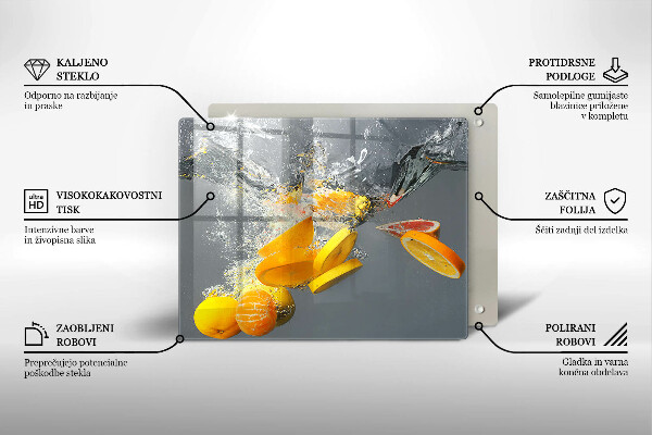 Protection plaque induction Citrons dans l'eau