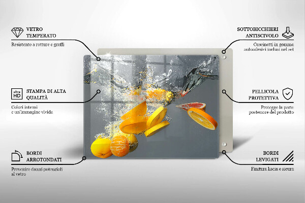 Protection plaque induction Citrons dans l'eau