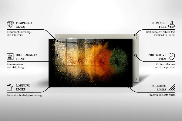 Protection plaque induction Épices colorées