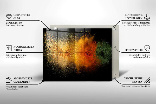 Protection plaque induction Épices colorées