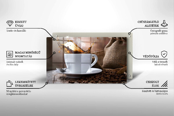 Protection plaque induction Tasse et grains de café