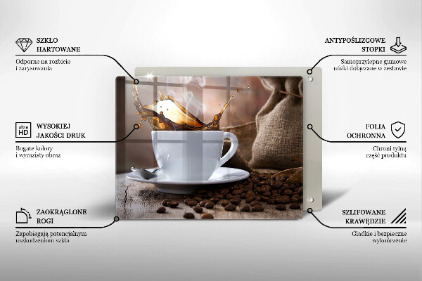 Protection plaque induction Tasse et grains de café