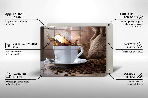 Protection plaque induction Tasse et grains de café