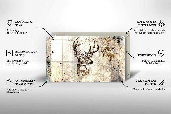 Protection plaque induction Illustration d'animaux de cerf