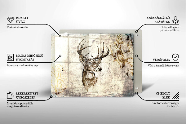 Protection plaque induction Illustration d'animaux de cerf