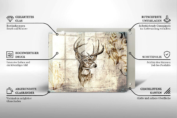 Protection plaque induction Illustration d'animaux de cerf