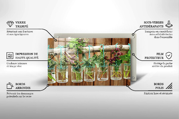 Protection plaque induction Plantes aromatiques vintage