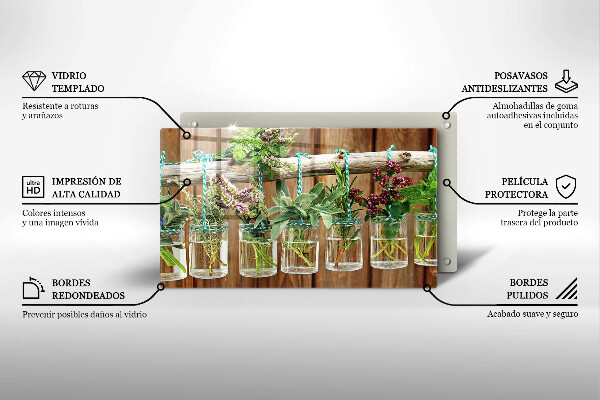 Protection plaque induction Plantes aromatiques vintage