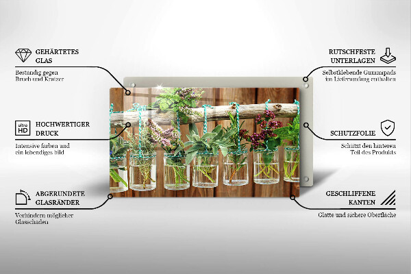 Protection plaque induction Plantes aromatiques vintage