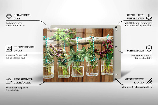 Protection plaque induction Plantes aromatiques vintage