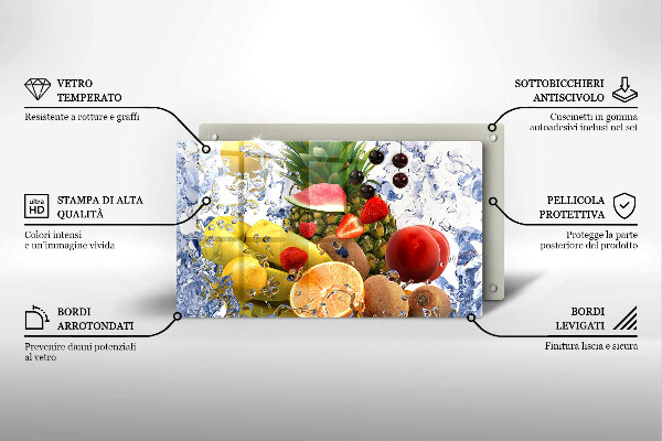 Protection plaque induction Fruits juteux et eau