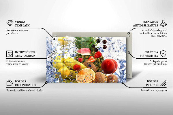 Protection plaque induction Fruits juteux et eau