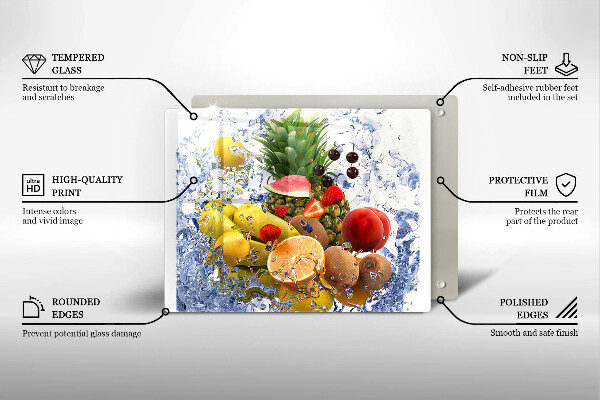 Protection plaque induction Fruits juteux et eau