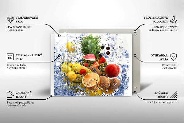 Protection plaque induction Fruits juteux et eau