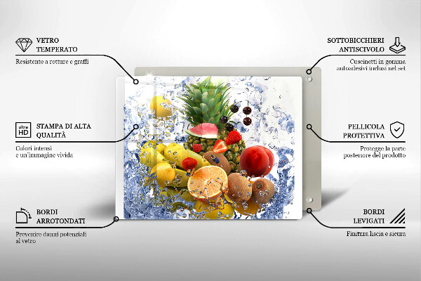 Protection plaque induction Fruits juteux et eau