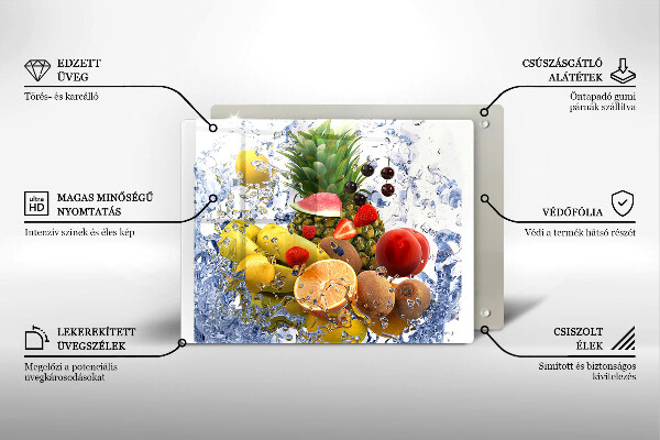 Protection plaque induction Fruits juteux et eau