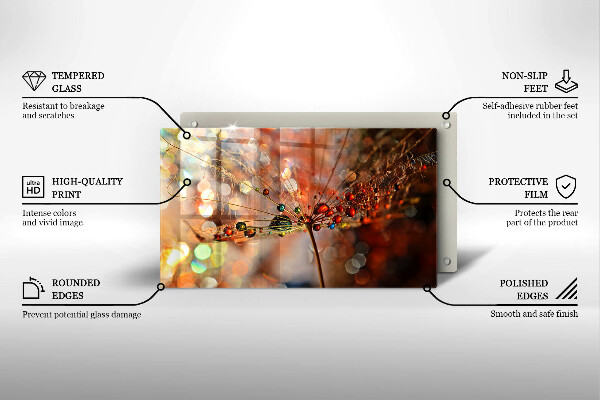 Protection plaque induction Pissenlit mouillé