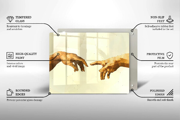 Protection plaque induction Création des mains d'Adam