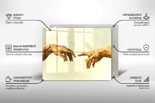 Protection plaque induction Création des mains d'Adam