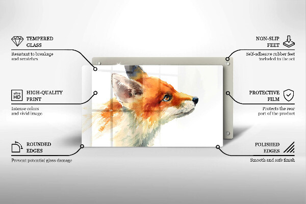 Protection plaque induction Renard peint