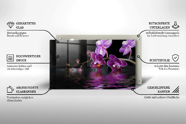 Protection plaque induction Eau zen d'orchidée