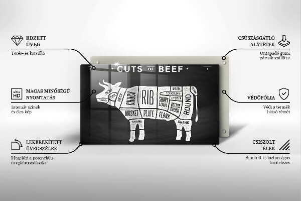 Protection plaque induction Bœuf à la viande de vache