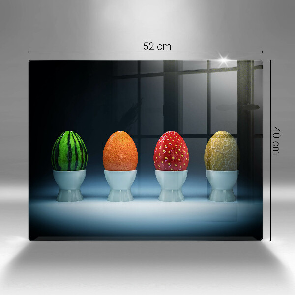 Protection plaque induction Oeufs de fruits abstraits