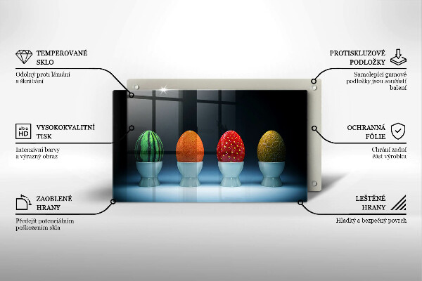 Protection plaque induction Oeufs de fruits abstraits