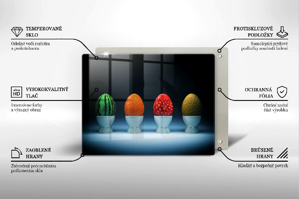 Protection plaque induction Oeufs de fruits abstraits