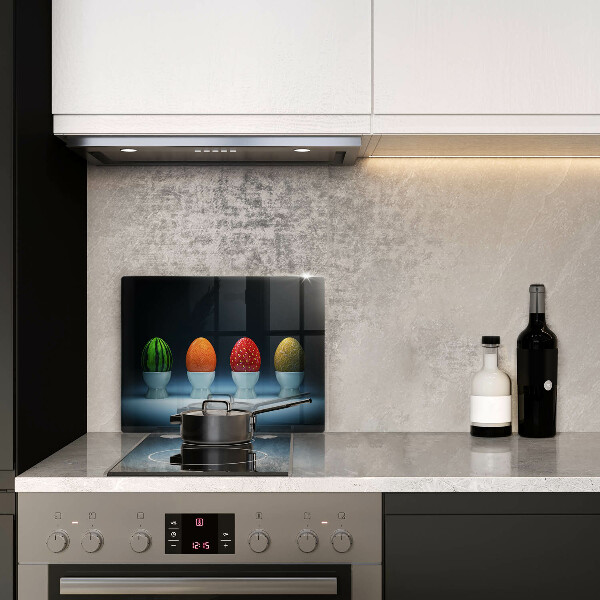 Protection plaque induction Oeufs de fruits abstraits