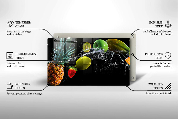 Protection plaque induction Fruits dans l'eau