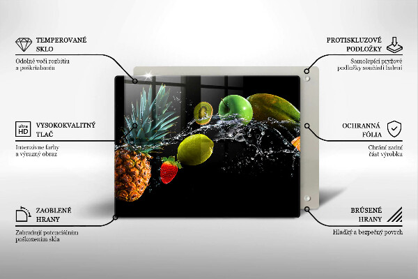 Protection plaque induction Fruits dans l'eau