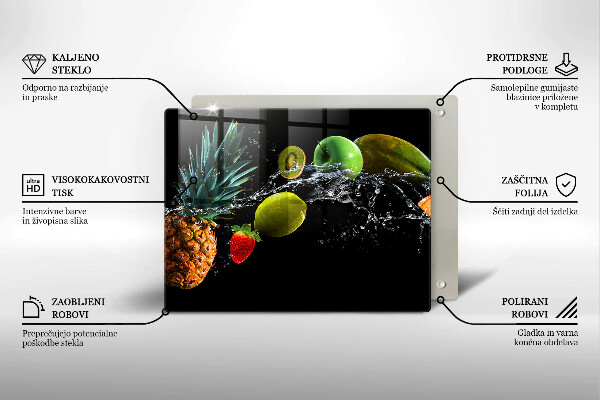 Protection plaque induction Fruits dans l'eau