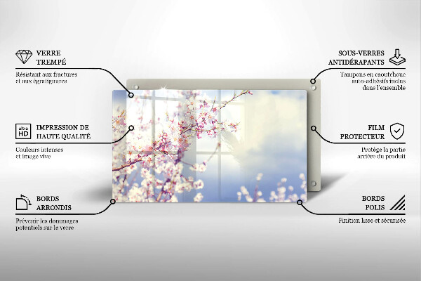 Protection plaque induction Arbre en fleurs