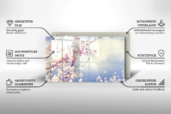 Protection plaque induction Arbre en fleurs