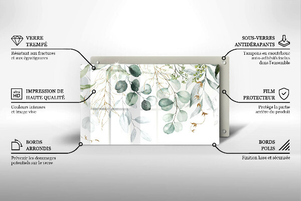 Protection plaque induction Plantes peintes