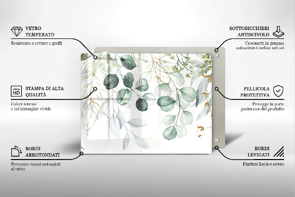 Protection plaque induction Plantes peintes