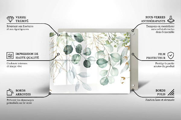 Protection plaque induction Plantes peintes