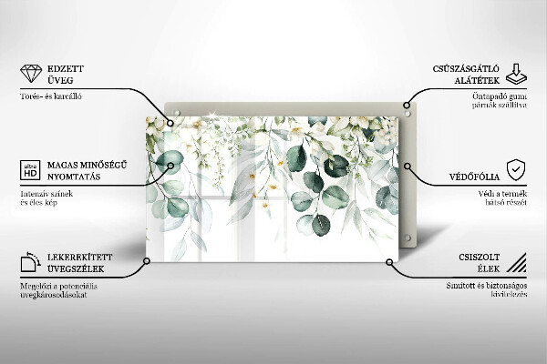 Protection plaque induction Plantes aquarelles